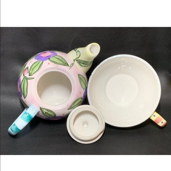 𝅺STACKABLE Floral Teapot Set Tea-For-One - Picture 4 of 4